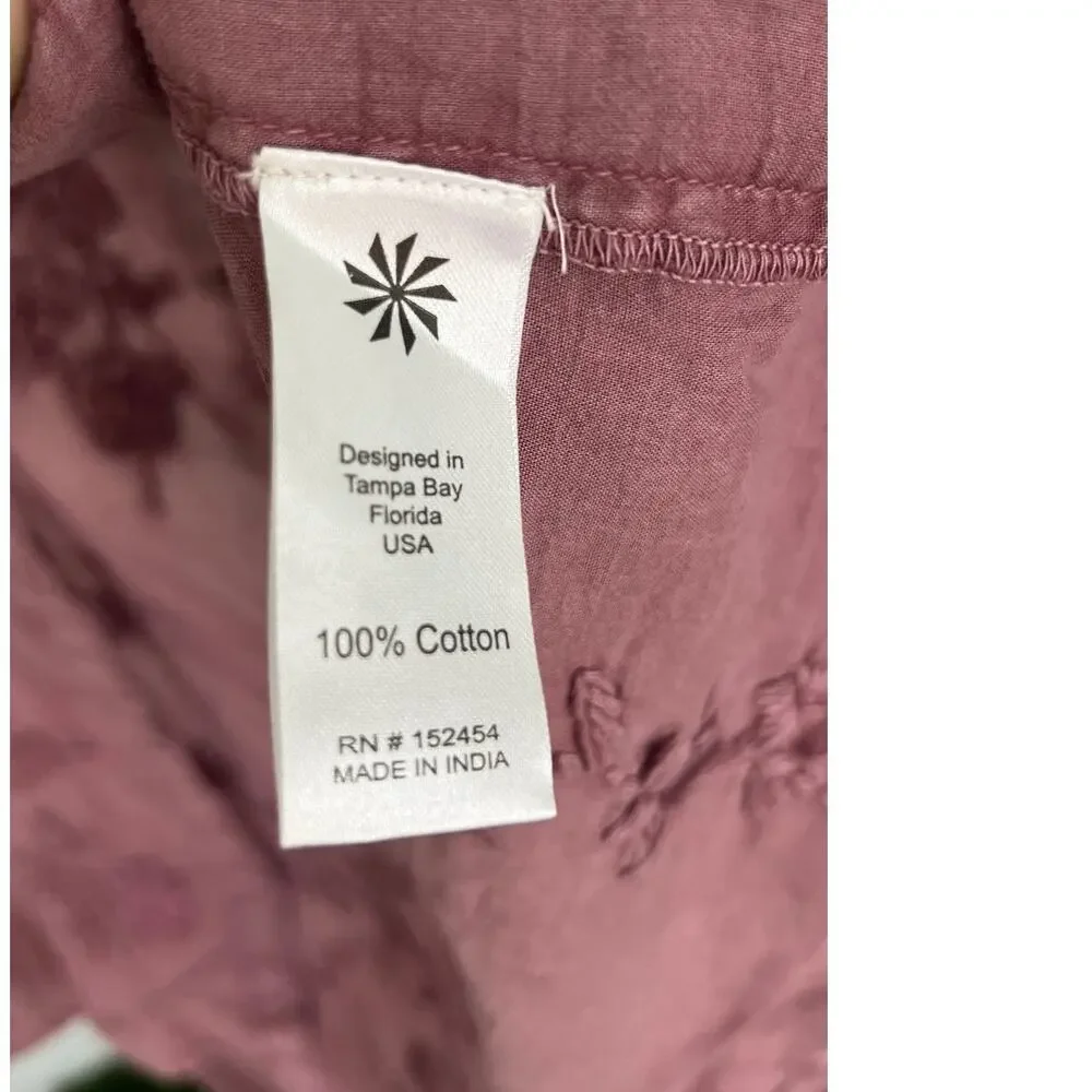 NWT Anthropology by Kyla Seo Jo Buttons Up Cotton Embroidered Shirt Size Small - Picture 10 of 12